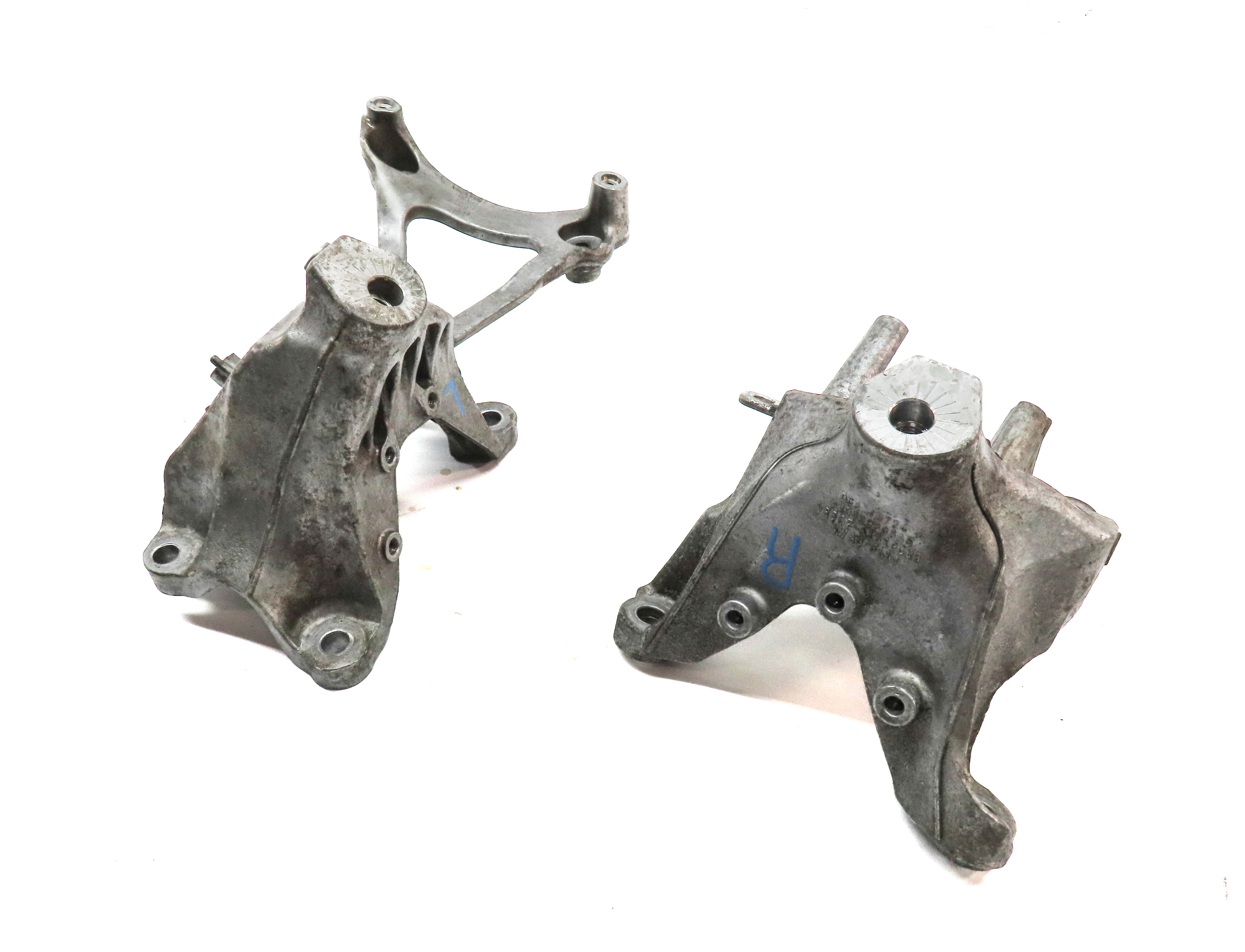 17 AUDI Q7 (4M) 3.0L SUPER (CREC) LEFT & RIGHT ENGINE MOTOR MOUNT BRACKET SET/2 — exact item pictured